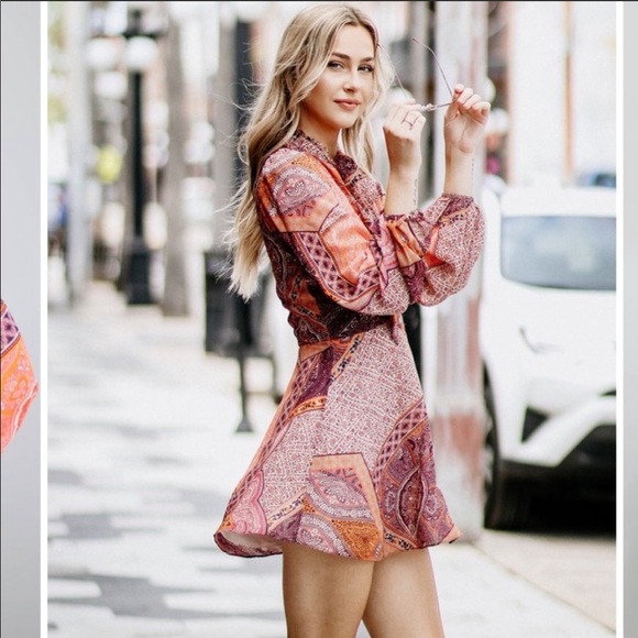 Divine Heritage Paisley Mini Dress - Picture 2 of 2